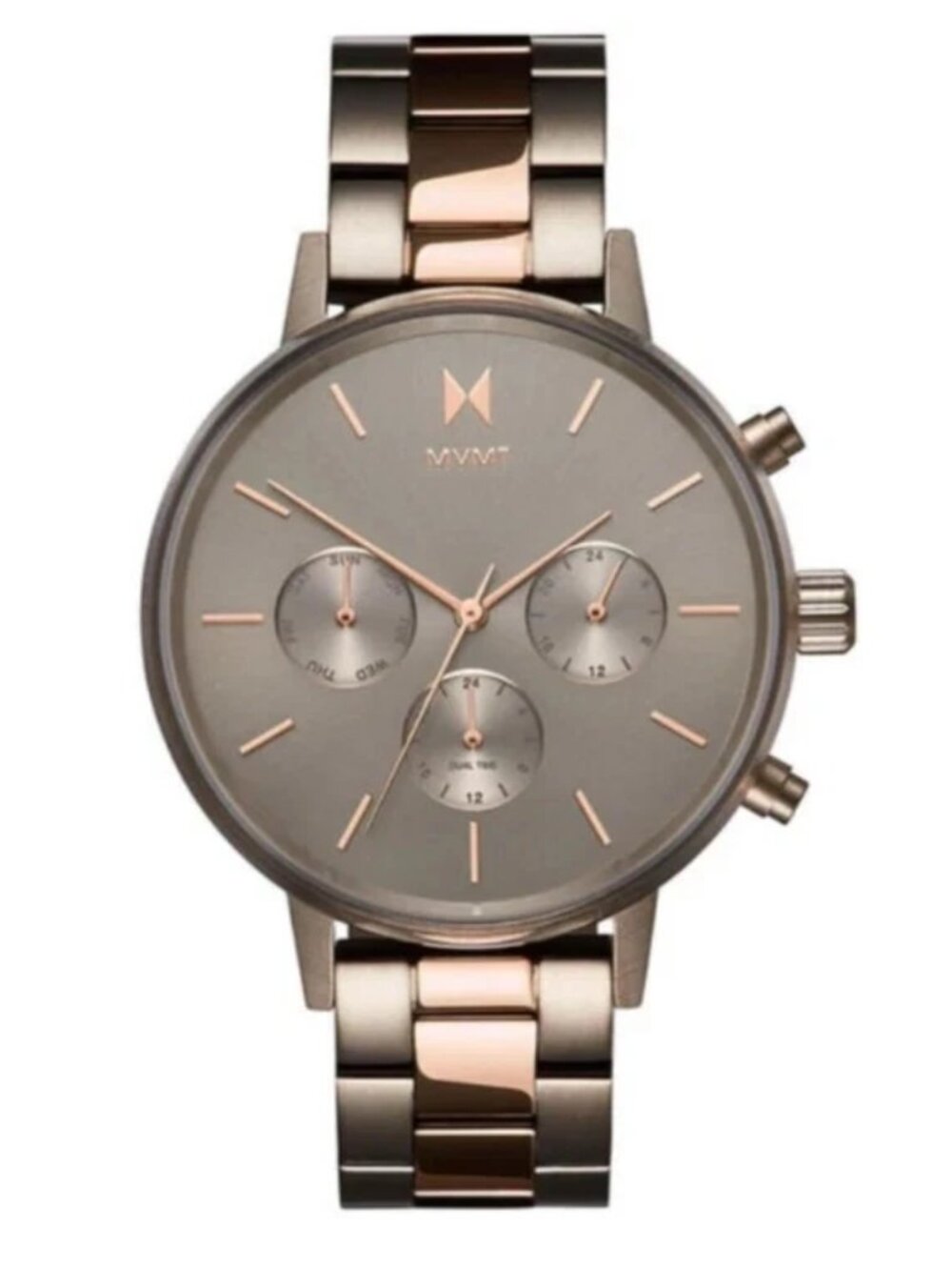 MVMT Nova Orion 38mm Titanium Rose Gold Tone Bracelet Watch Womens Quartz - New